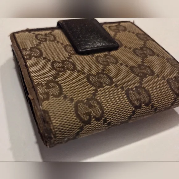 GUCCI GG MONOGRAM  PREOWNED WALLET, DARK BROWN - Picture 9 of 14